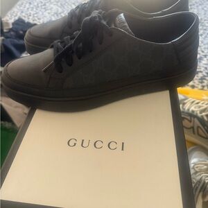Gucci Black Patterned Men's Sneakers
